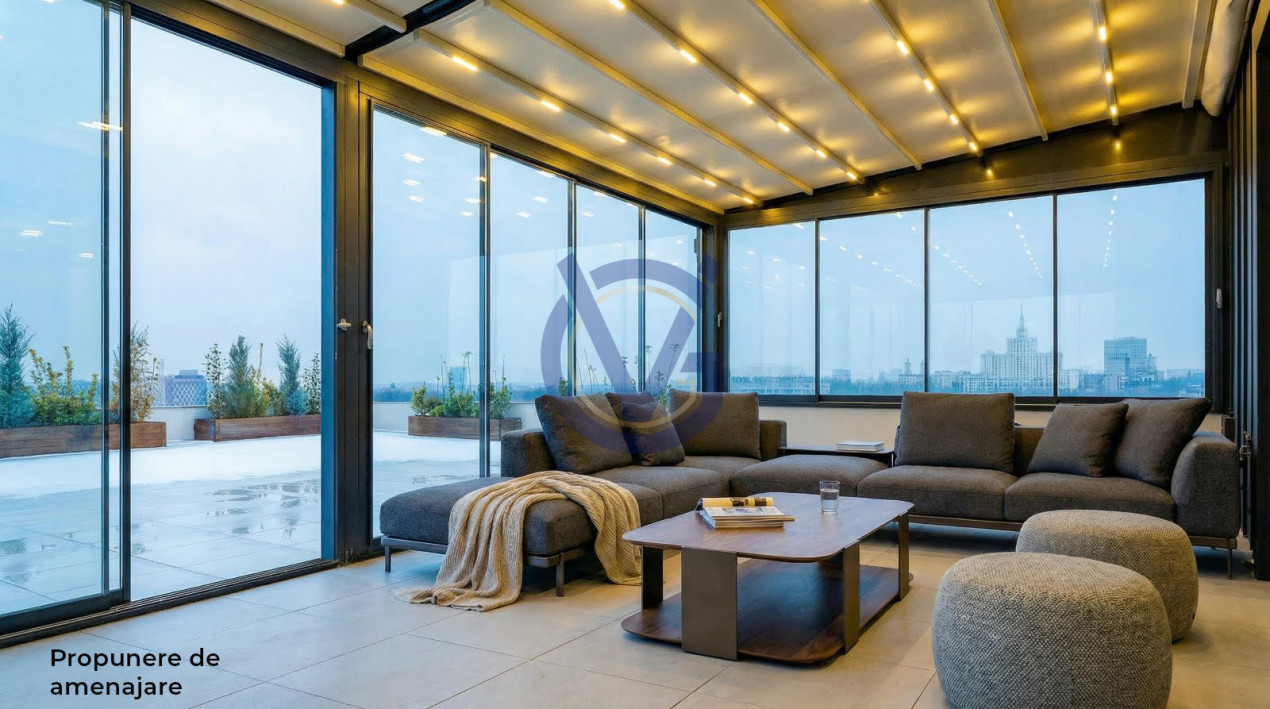 Ce priveliste! Deasupra tuturor - Penthouse Spectaculos cu Terase 210mp!