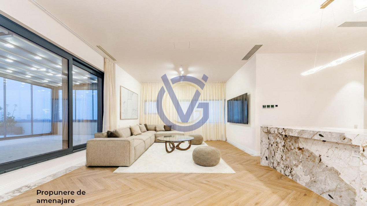 Ce priveliste! Deasupra tuturor - Penthouse Spectaculos cu Terase 210mp!