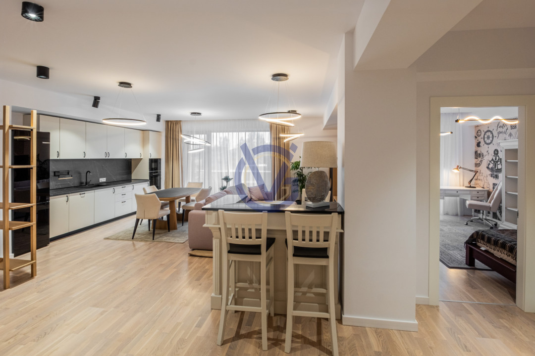 Impecabil! 4 cam mobilate modern & lux, 123mp, prima inchiriere!