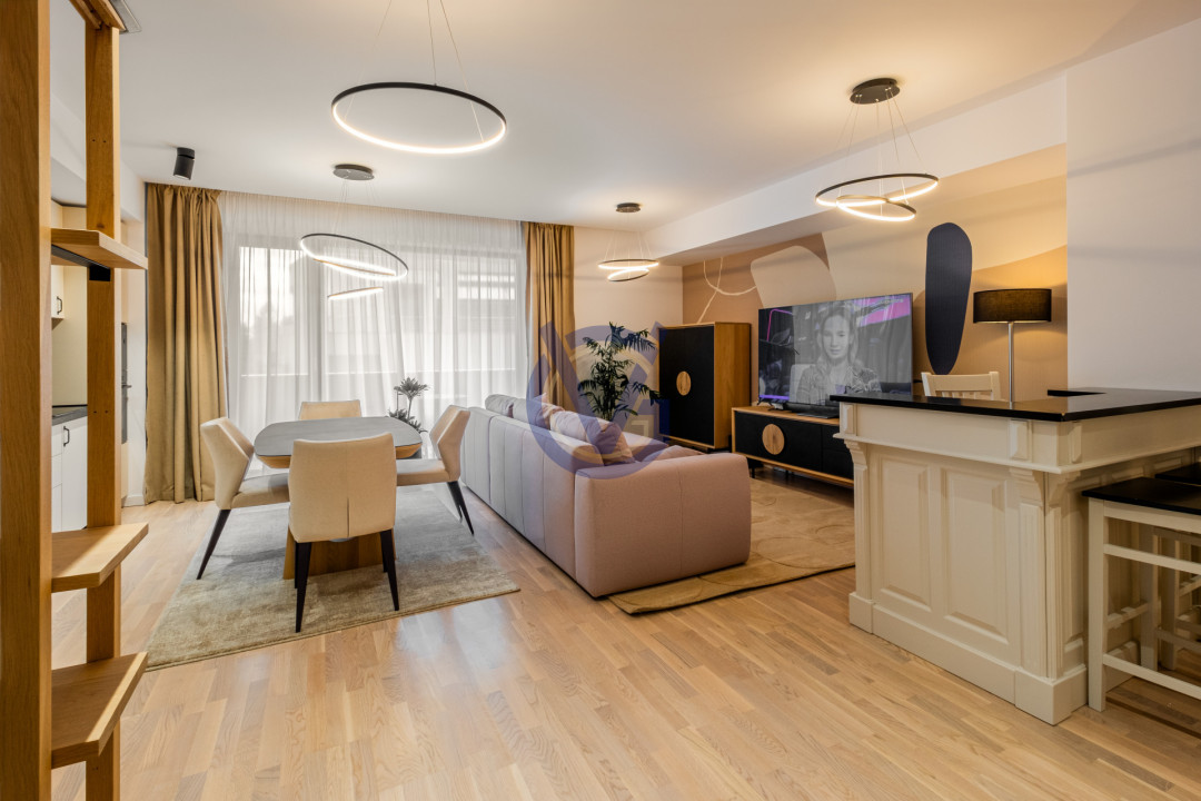 Impecabil! 4 cam mobilate modern & lux, 123mp, prima inchiriere!