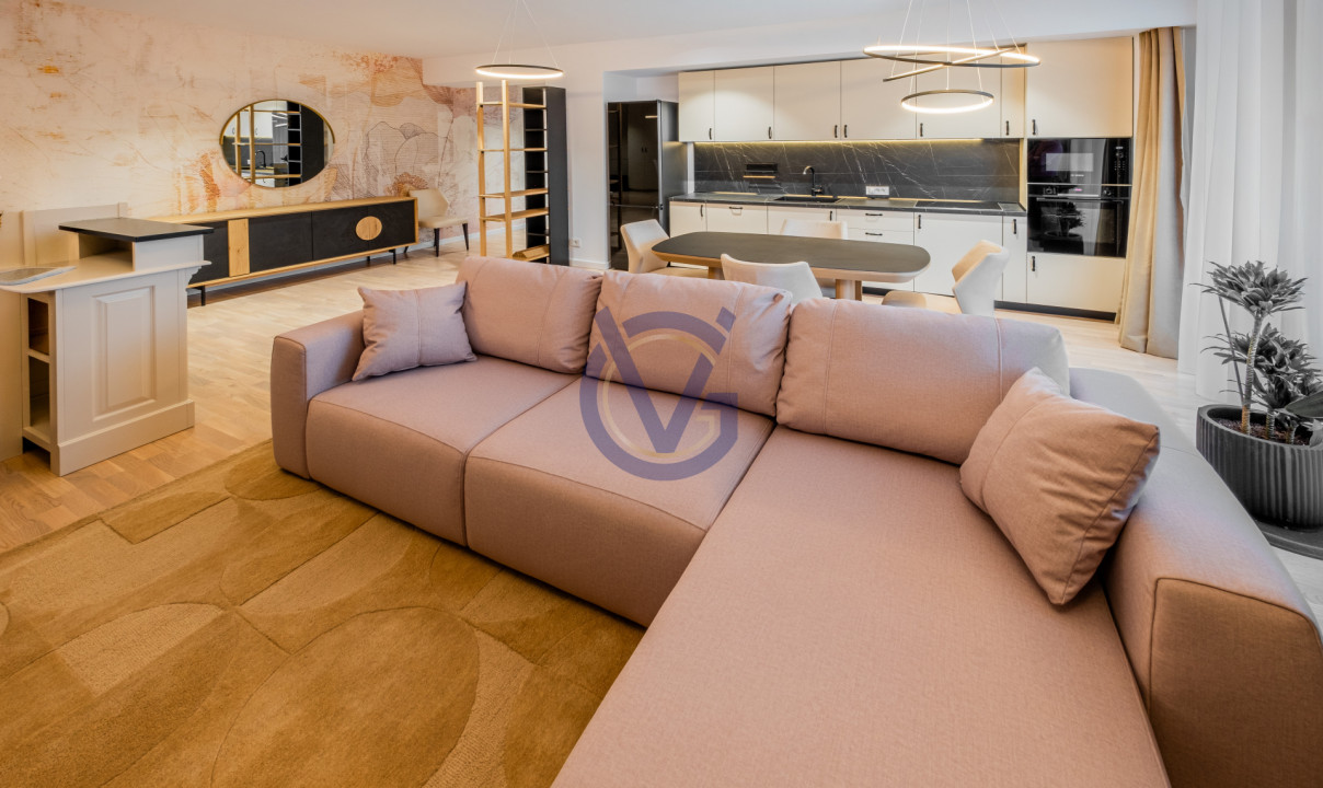 Impecabil! 4 cam mobilate modern & lux, 123mp, prima inchiriere!