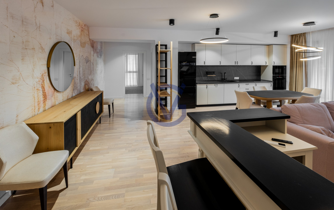 Impecabil! 4 cam mobilate modern & lux, 123mp, prima inchiriere!